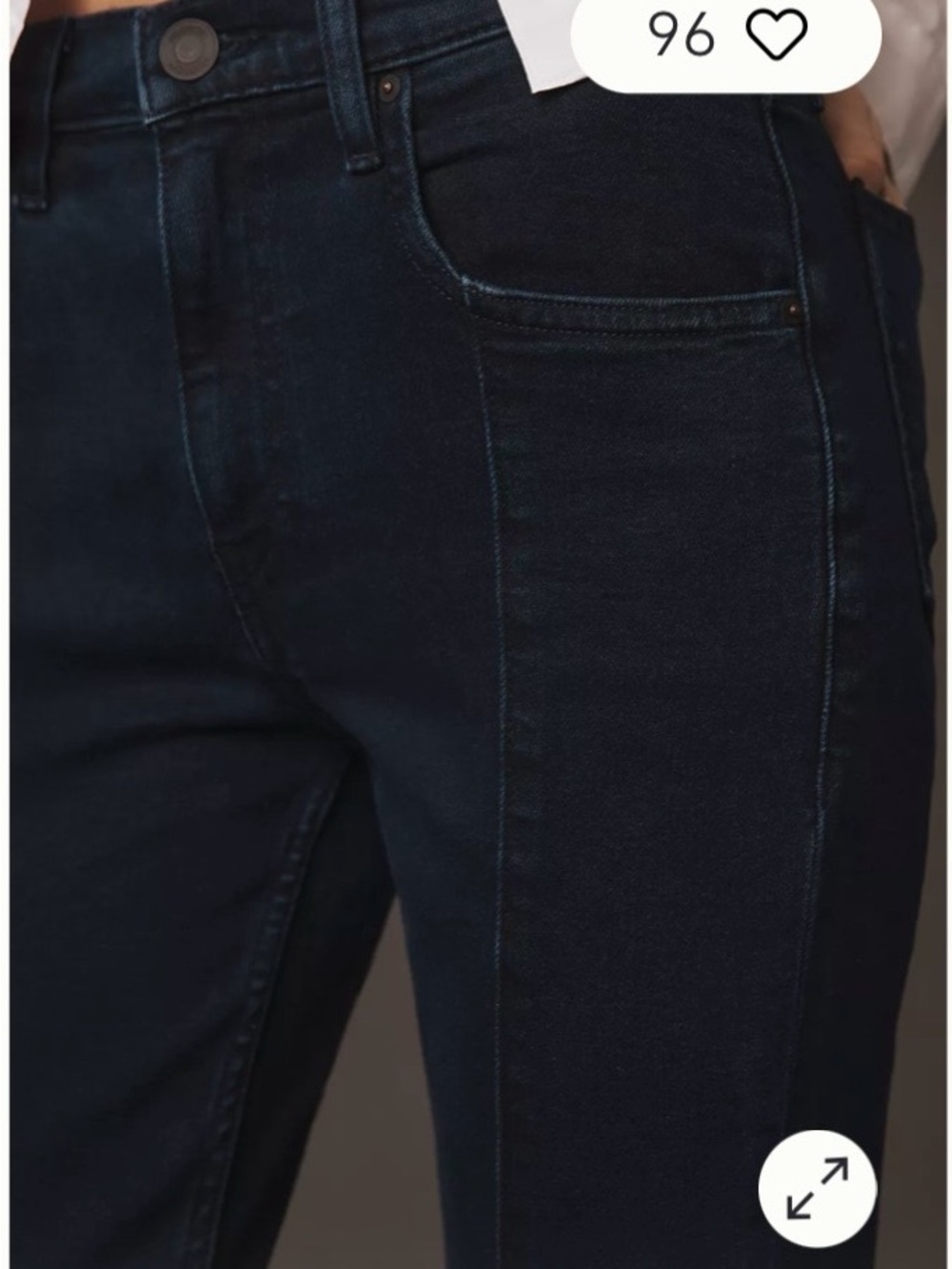#Hudson Jeans Dark Navy Barbara Baby Boot Jeans with Front Slit. NWT - Picture 4 of 11